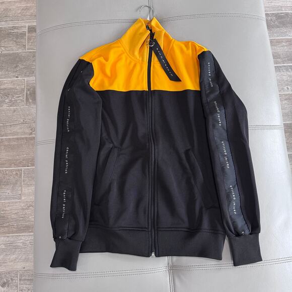 Daniel Patrick Men's XS/S NWT BNWT AW18 Track Yellow Black Jacket - Picture 1 of 7